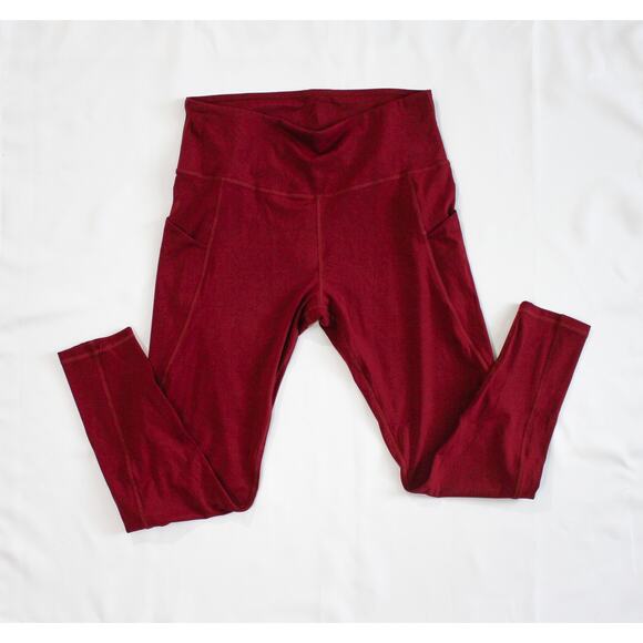 NEW Red High-Waisted Pocket Leggings – Size XXL Active Athletic Wear - Picture 1 of 1